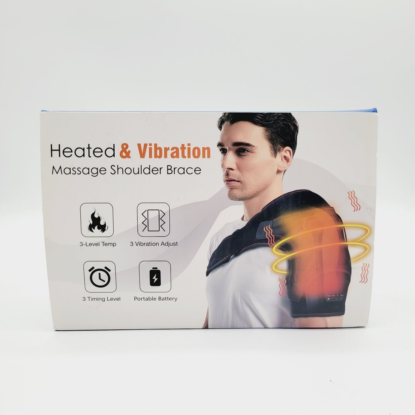 Adjustable Heated And Vibration Massage Shoulder Brace For Pain Relief