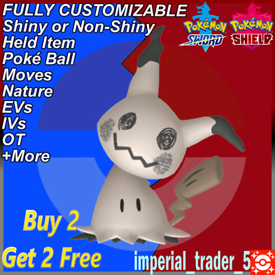 Pokémon Sword and Shield   Shiny Mimikyu   W/ Best 6IV Customizable