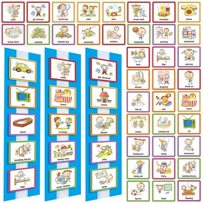 Visual Schedule for with Autism Daily Routine Chart Schedule Board Autism Lea...