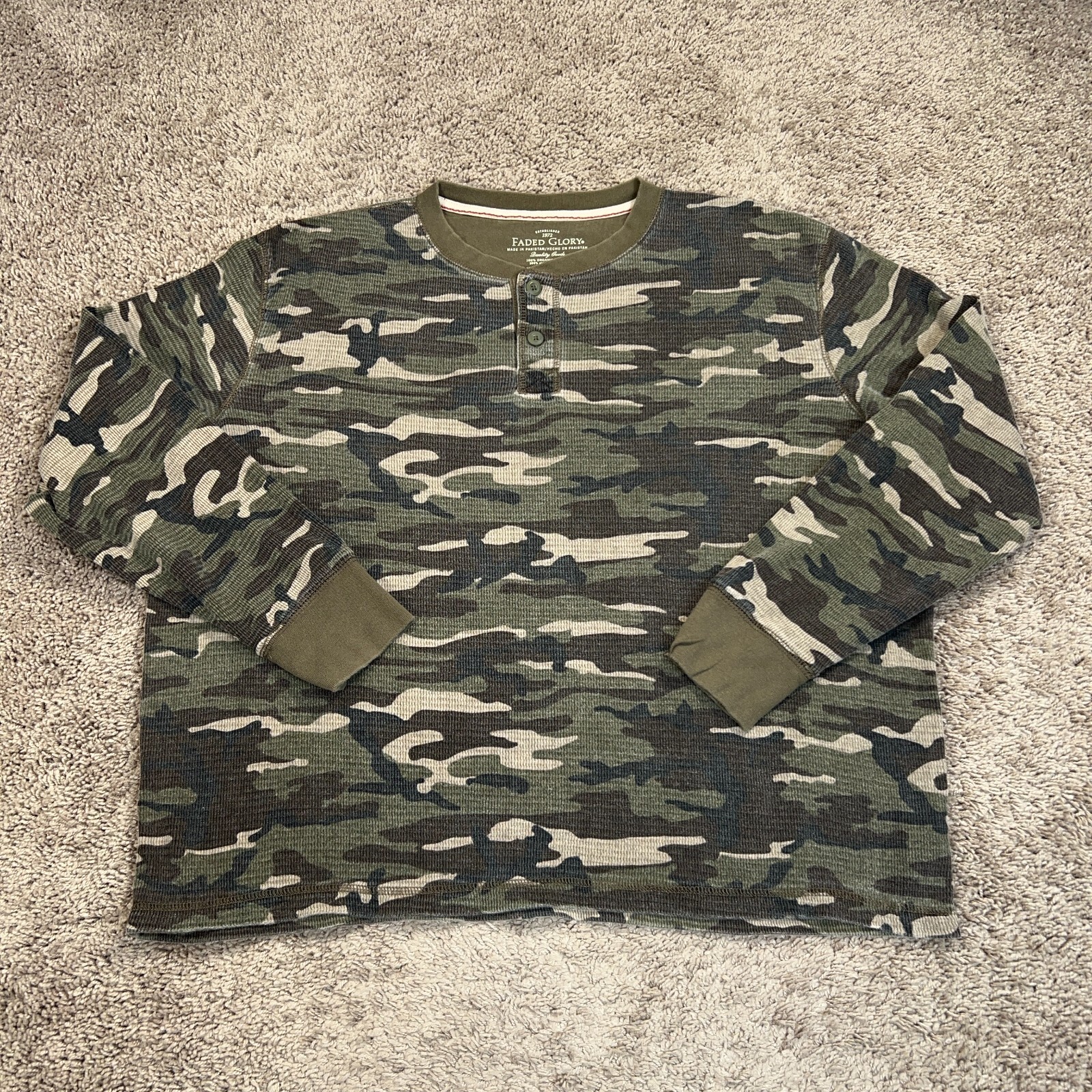 faded glory men's henley tee