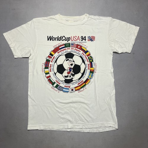 Vintage 90s World Cup 94 FIFA Soccer Striker T Shirt M | eBay