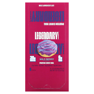 Protein Sweet Roll, Wild Berry, 8 Pack, 2.3 oz (64 g) Each
