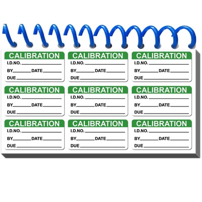 Self Laminating Calibration Labels 1x2 Inch Write-on Calibration Stickers wit...