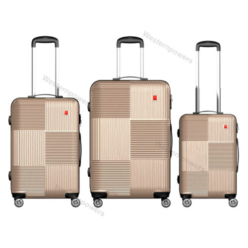 Set Spinner Trolley Travel Suitcase Coded Lock Gold