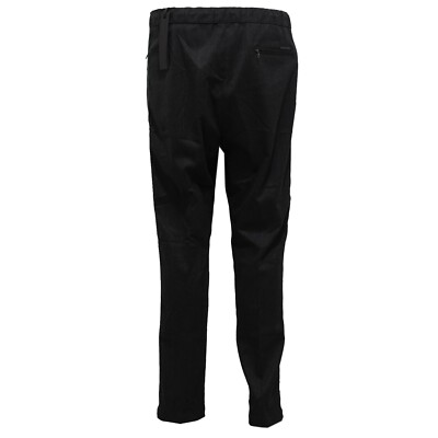 Pre-owned Messagerie 3048ab Pantalone Uomo  Mix Wool Black Melange Trouser Men In Nero