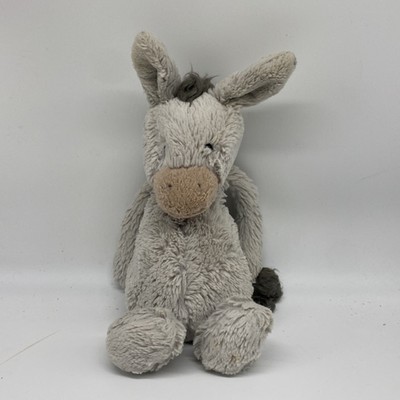 Jellycat Bashful Gray Donkey Plush Stuffed Animal