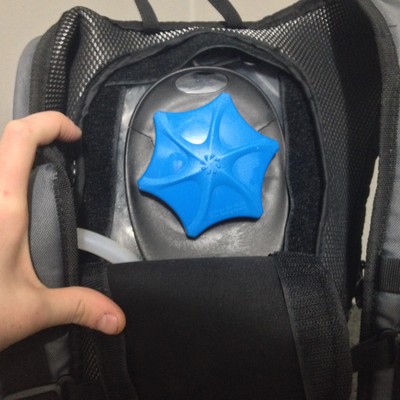 SIMS hydration Backpack Gray Plaid with bladder Cycling Hiking