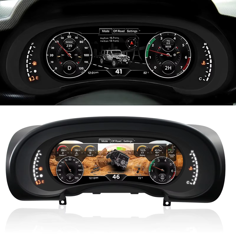 Digital Instrument Cluster Display For Jeep Wrangler JK 2007-2010 Speedometer 12