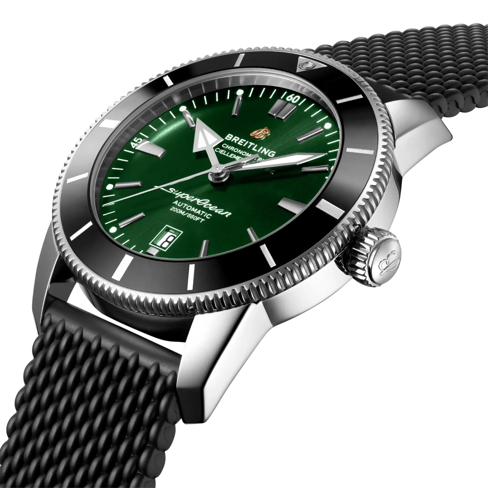 Pre-owned Breitling Superocean Heritage B20 Automatic 46 Green Dial Watch Ab2020121l1s1