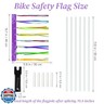 6 ft Bike Flag with Pole for Safety Purple Bicycle Safety Flag for Mobility Scooter Kayak Waterproof Reflective