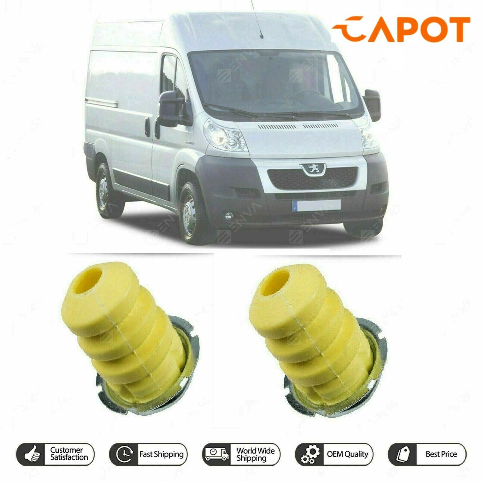 For Fiat Ducato 2006 on 2X Rear Suspension Leaf Spring Bump Stop Rebound 5166.88