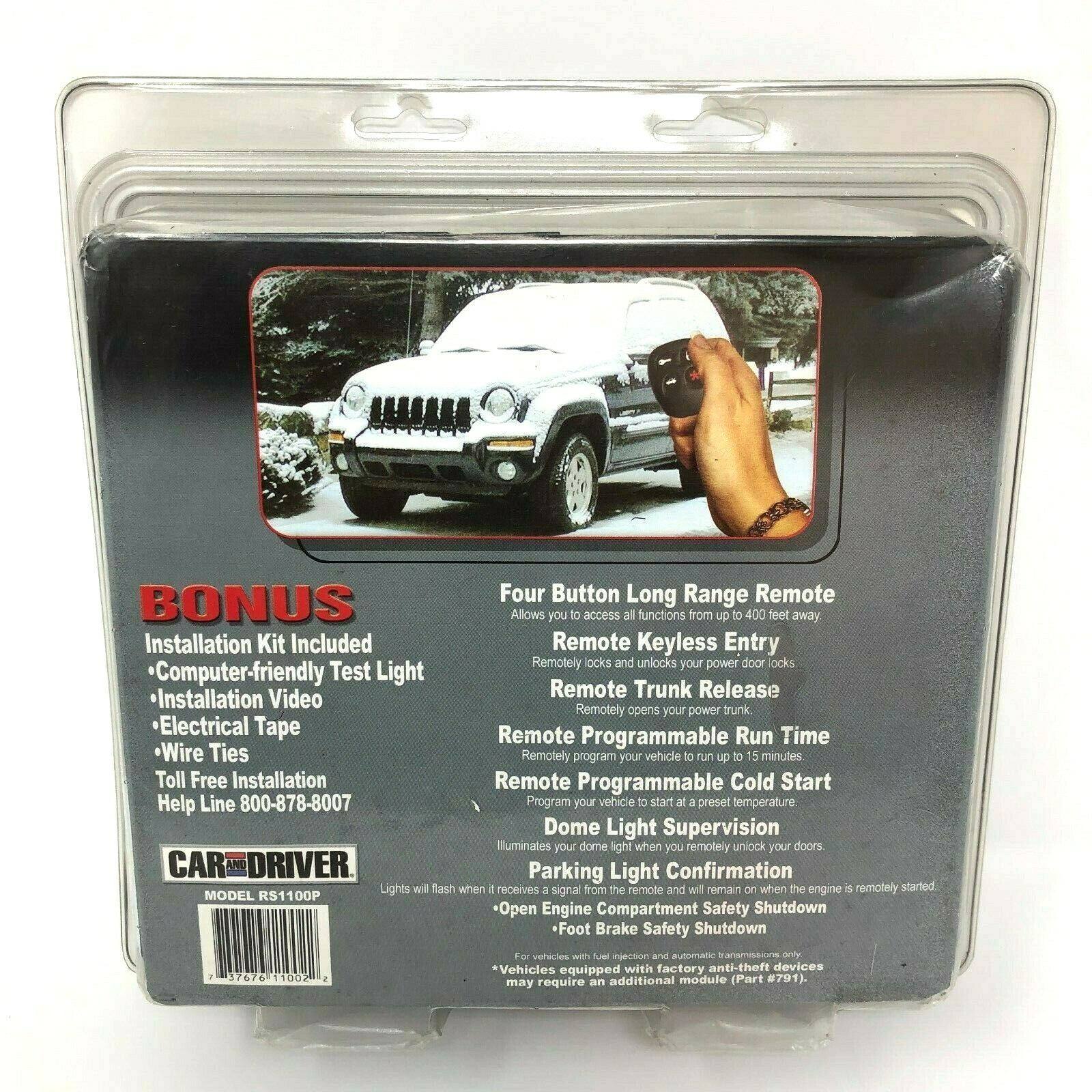 Deluxe Remote Vehicle Starter with Keyless and Trunk Release Entry