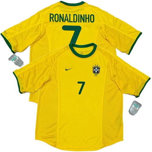 2000/01 Brazil Home Jersey #7 Ronaldinho XL NIKE Soccer