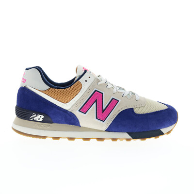 New Balance 574 ML574LF2 Мужские бежевые замшевые кроссовки на шнуровке для образа жизни