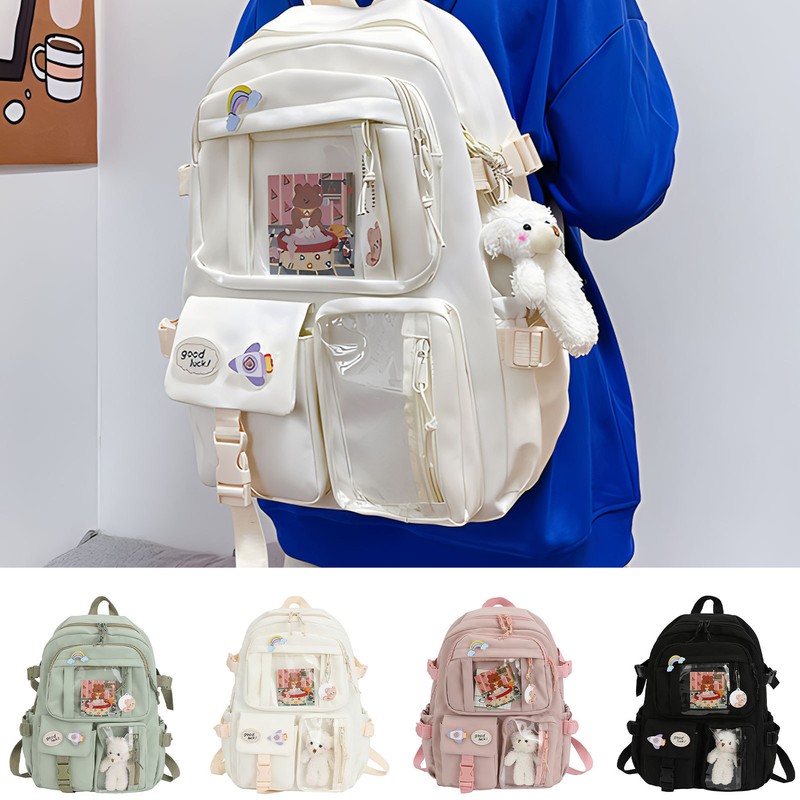 Cartoon College Women School Bag