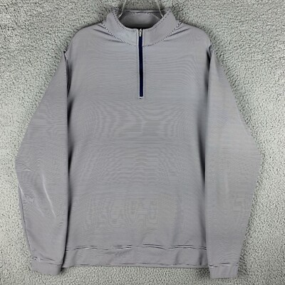 Peter Millar Perth Performance Quarter Zip Pullover Mens XL Striped Stretch