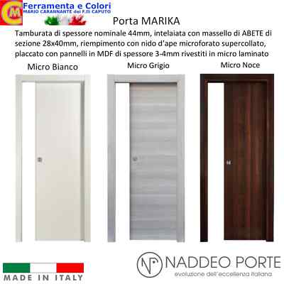 Porta Scorrevole Reversibile Liscia Cieca MARIKA MICRO Per Interno Porte Casa