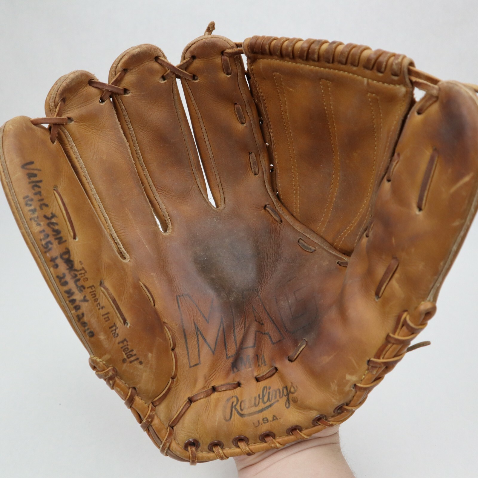 Vintage Rawlings MAG KM14 Baseball Softball Glove MADE IN USA Left