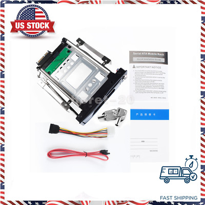Single Bay 2.5'' 3.5'' SATA Hard Drive HDD SSD Hot Swap Mobile Rack Enclosure US