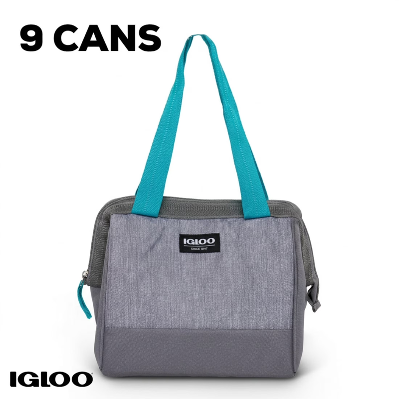 Iglee Leftover Tote Cooler Bag, 9 Can Capacity, Gray, Insulate...