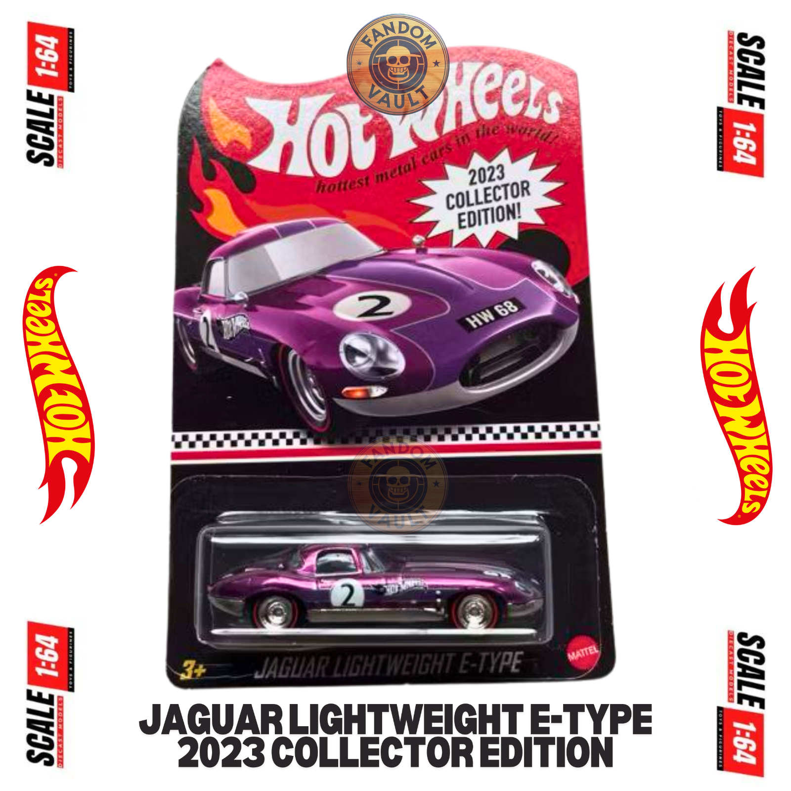 Hot Wheels Jaguar Lightweight E-Type #2 - 2023 Collector Edition