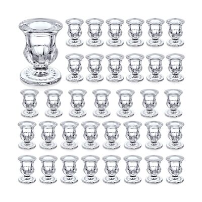 S Bulk 2.5 Inch Candlestick Holder Clear Candle Hol...