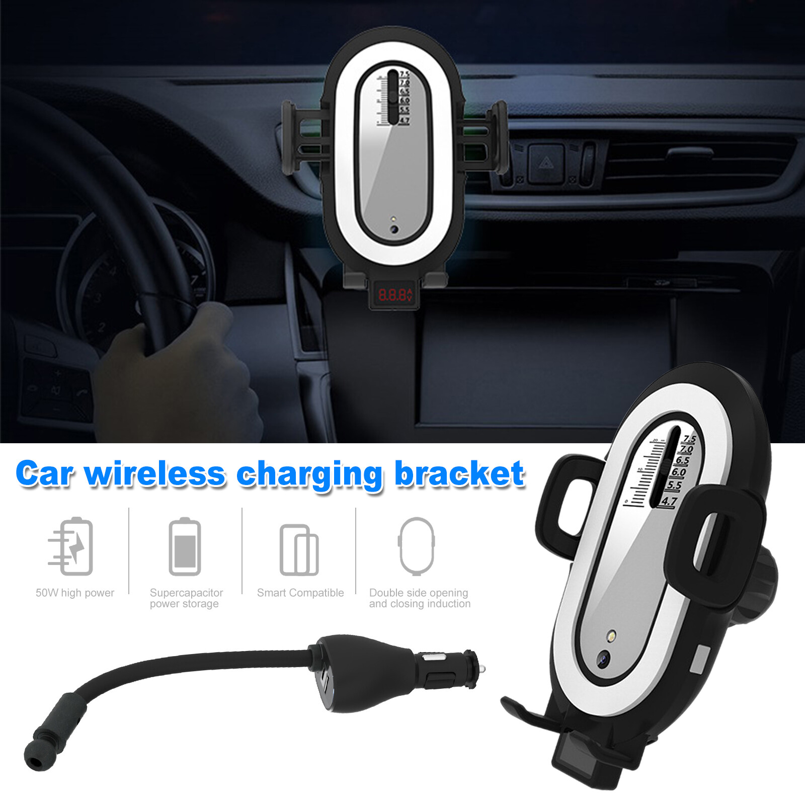 Socket Car Charger Mount Holder For Cell Phone