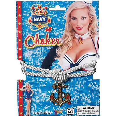 Lady In The Navy Choker Necklace Costume Accessory BA1053 Lady In The Navy Choker Necklace Costume Accessory BA1053