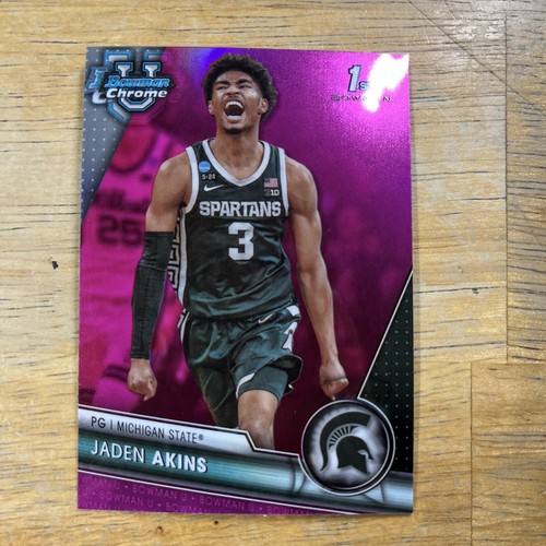 2023/24 Bowman Chrome University #36 Jaden Akins Pink