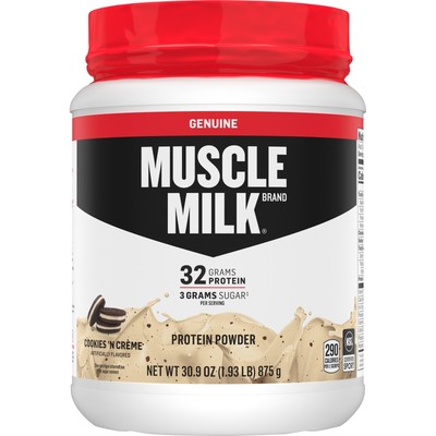 Muscle Milk Genuine Protein Powder, 32g Protein, Cookies 'N Cr...