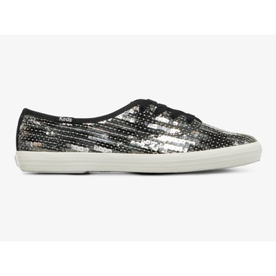 

Keds Women Champion Sequins Celebration Sneaker Black Silver 6.5 M Fashion