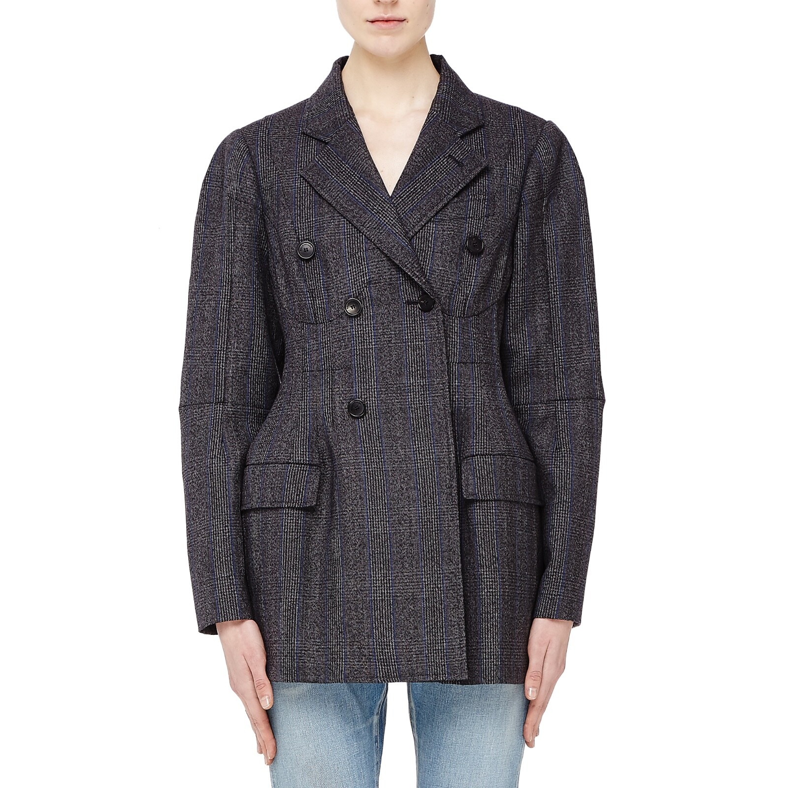 BALENCIAGA Hourglass Wool Blazer Jacket Prince of Wales BALENCIAGA Hourglass Wool Blazer Jacket Prince of Wales