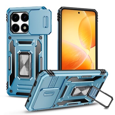 Magnetic Lens Protective Phone Case With Kickstand For Xiaomi Redmi Note 13 C 9C
