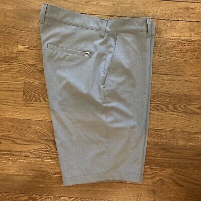 Travis Mathew Shorts Mens 32 Golf Proceed with Caution Gray