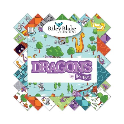 Download Ben Byrd Dragons 10" Stacker 42 10-inch Squares Layer Cake ...