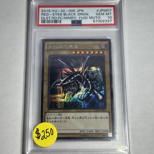PSA 10 Gem Mint Red-Eyes Black Dragon 15AX-JPM07 Secret Rare PSA 10 Gem Mint Red-Eyes Black Dragon 15AX-JPM07 Secret Rare
