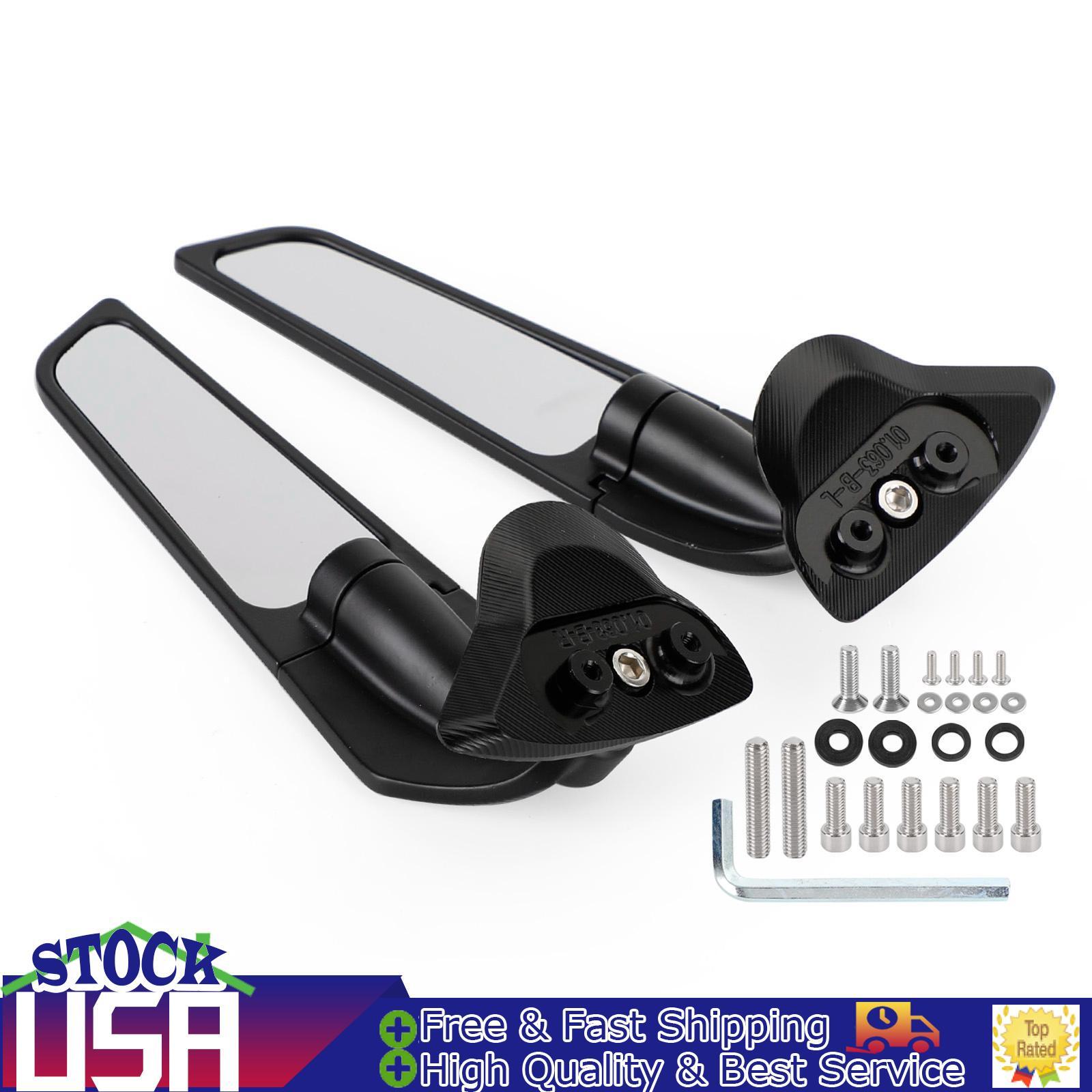 Swivel Wing Fin Rearview Mirrors For Yamaha YZF-R6 2017-2021 YZF-R7 2021-2022