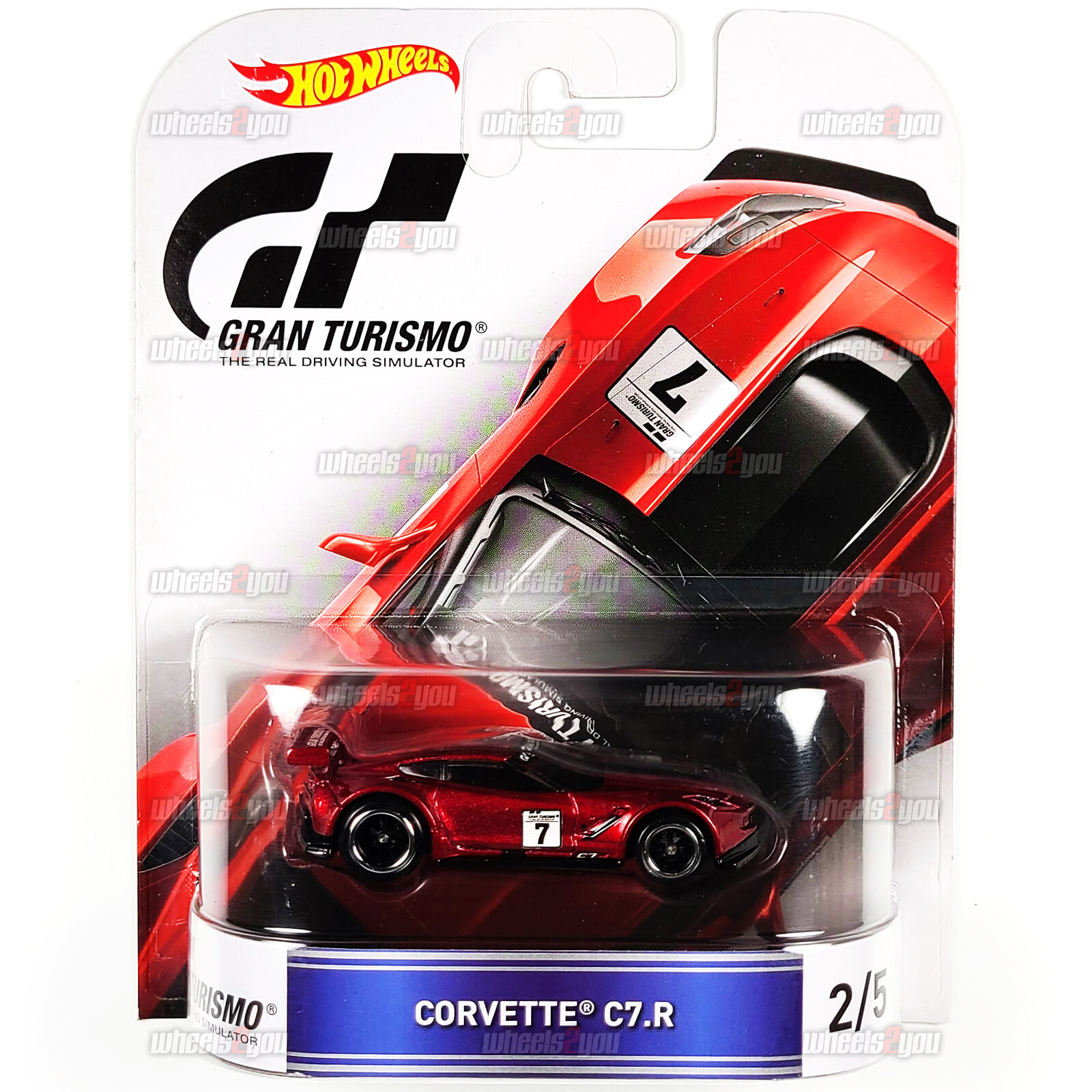Hot Wheels CORVETTE C7.R red - Gran Turismo - HW Retro