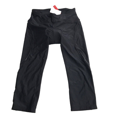 BALEAF Women's Bike 3/4 Pants High Waist 4D Padded Cycling Capri Black XL