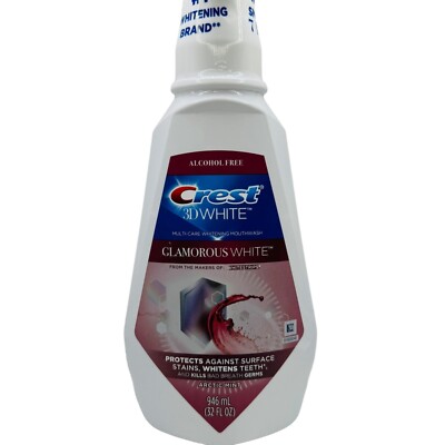 Crest 3D White Luxe Glamorous White Multi-Care Whitening Mouthwash, artic Mint