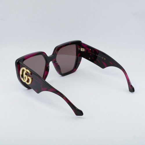 Pre-owned Gucci Gg0956s 008 Fuchsia Havana/brown 54-19-145 Sunglasses