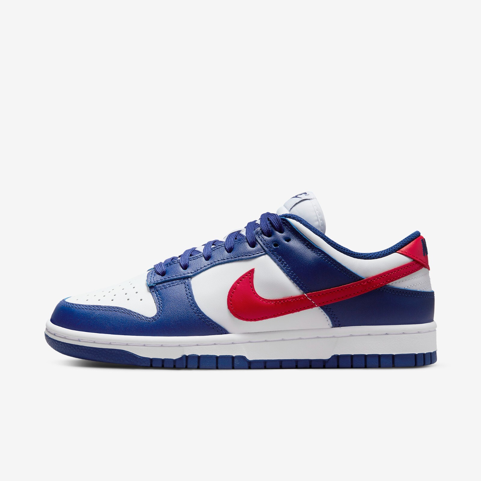 

Nike Women Dunk Low USA DD1503-119 Обувь Кроссовки, White/royal-university red, Nike Women Dunk Low White and University Red