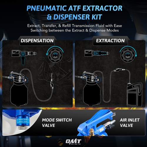 OMT 10L Transmission Fluid Pump Extractor & Dispenser ATF Refill Pump Tool Kit