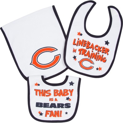 Детский набор Chicago Bears с двумя нагрудниками и тканью для отрыжки
