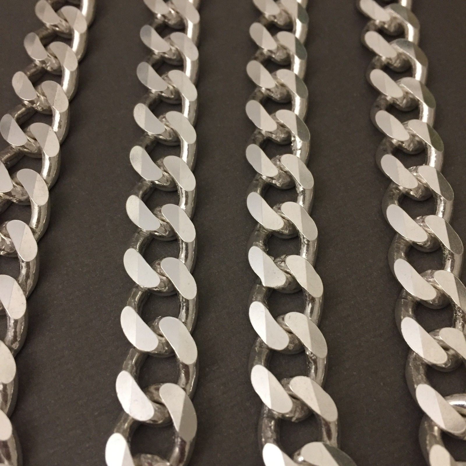 Pre-owned Handmade Mens Miami Cuban Chain Curb Link Jayz Tight 925 Sterling Silver 8mm 102gr 28inch
