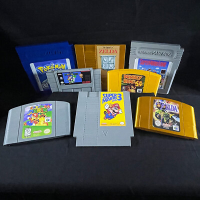 NES/N64/SNES/Gameboy Cartridge BUNDLES Wall/Desk Decoration 3D Printed Fan Art