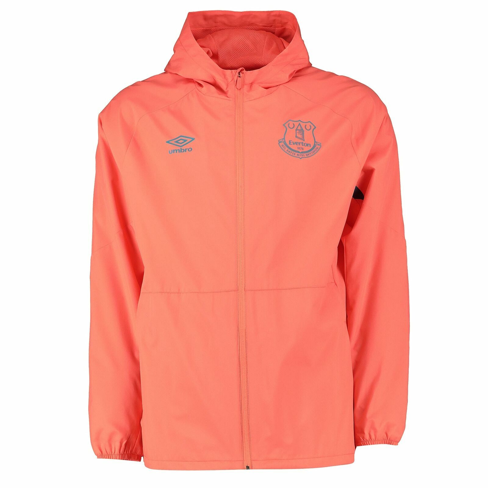 Everton FC Umbro Men's Training Shower Jacket Peach New Everton
