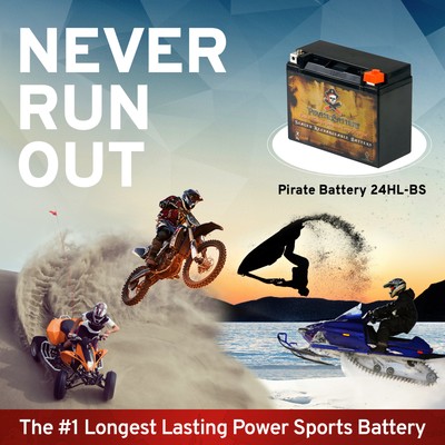 YTX24HL-BS AGM Snowmobile Battery for Polaris Indy,Trail|Kawasaki All Models