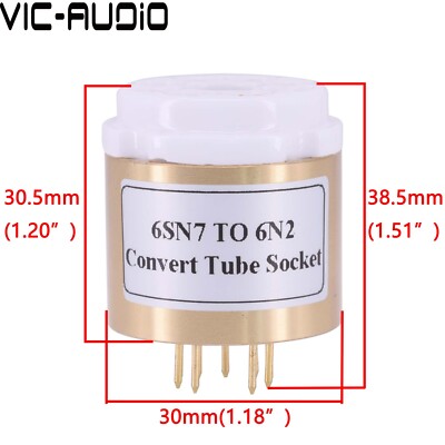 1PC 6N8P 6SN7 TO 6N2 6922 ECC88 Vacuum Tube Adapter Socket Amplifier Audio HIFI