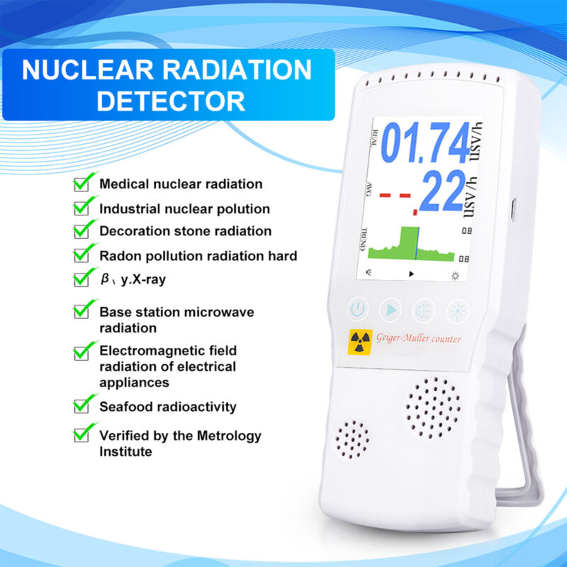 1xHandheld Geiger Counter β γ χ Nuclear Radiation Detector Dosimeter Test 